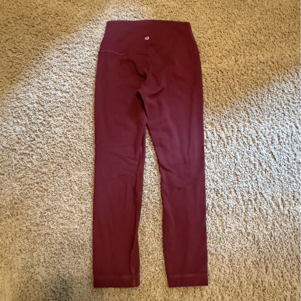 lululemon Align Leggings—Red Merlot—22” inseam - Picture 2 of 15